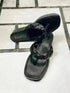 Black Braided Platform Heels - cunei
